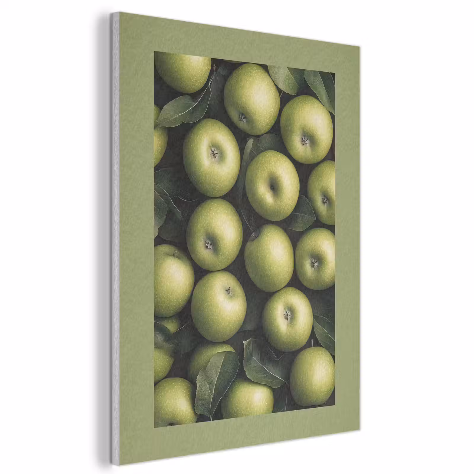 Akoestisch schilderij - Appels - Groen - bladeren — 1