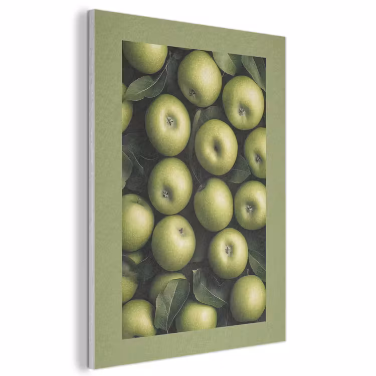 Akoestisch schilderij - Appels - Groen - bladeren — 1