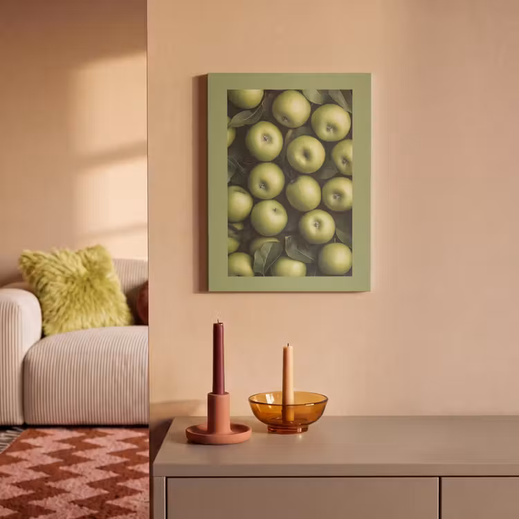 Akoestisch schilderij - Appels - Groen - bladeren — 2