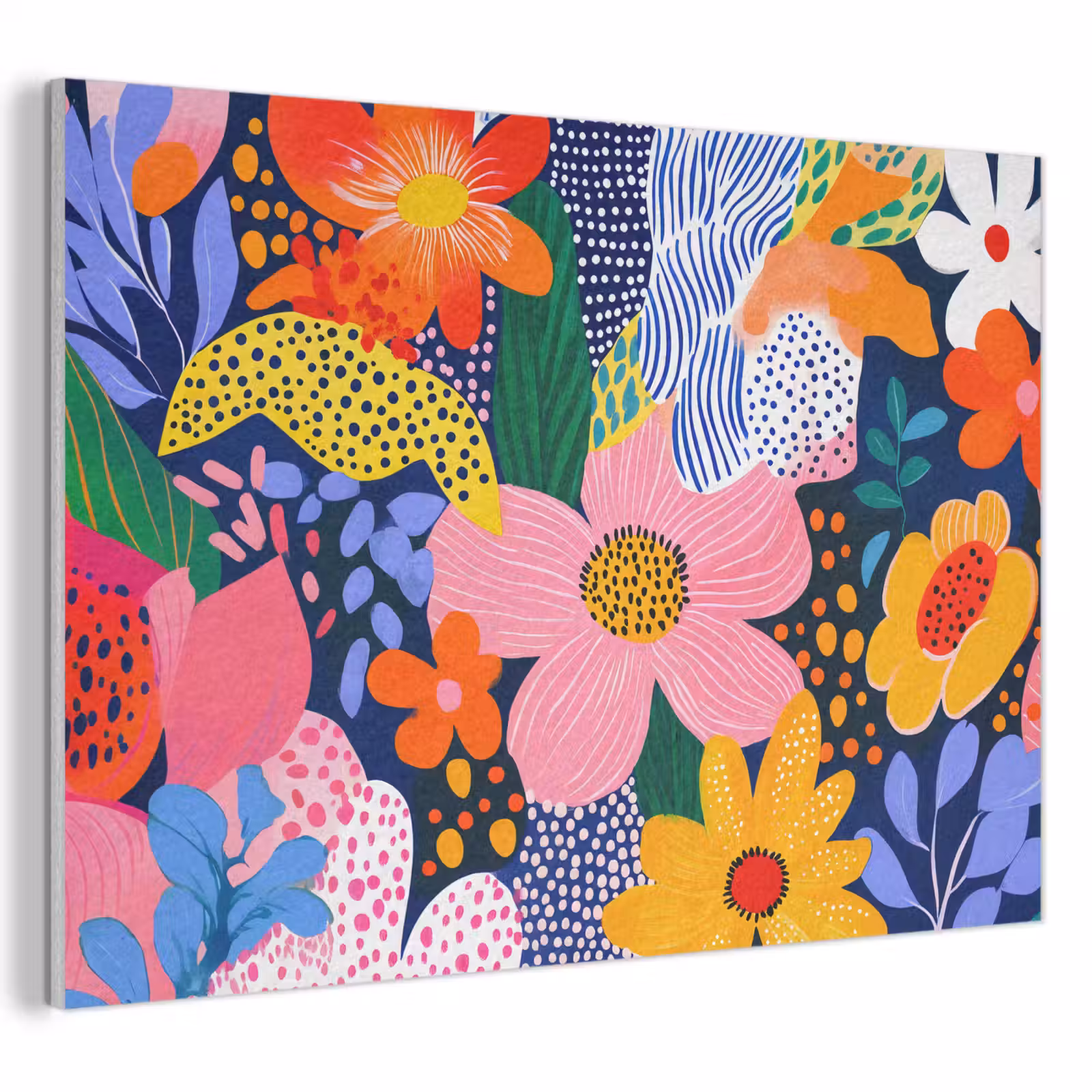 Akoestisch schilderij - Kleurrijk - Bloemen - Abstract - Stippen — 1