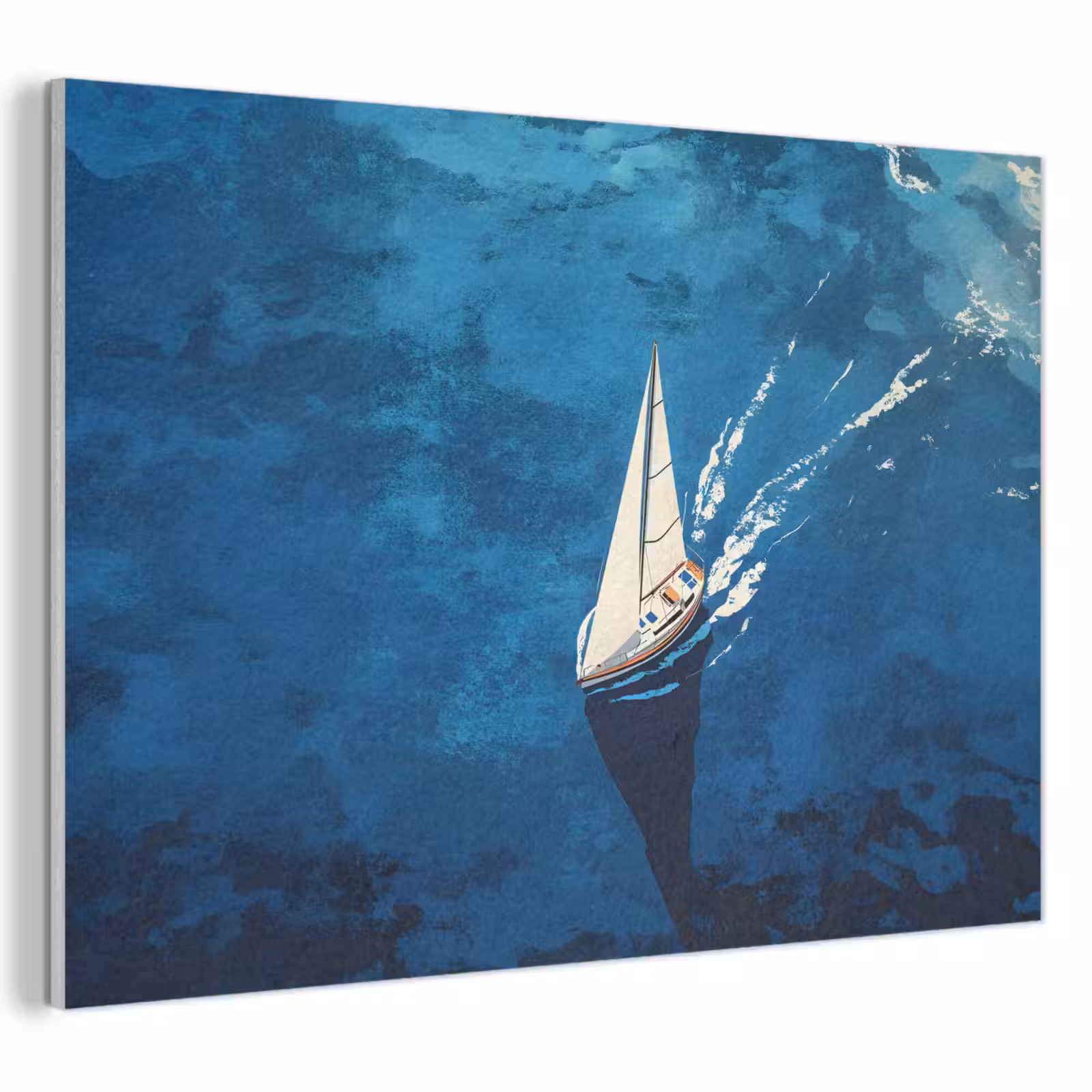 Akoestisch schilderij - Zeilboot - Water - Abstract - Schaduw — 1