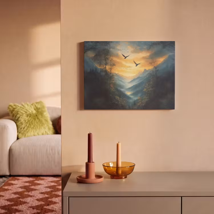 Akoestisch schilderij - Vogels - Zon - Bomen - Groen — 2