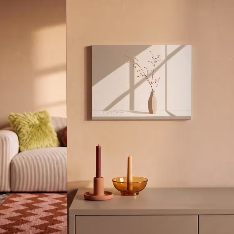 Akoestisch schilderij - Vaas - Takken - Bessen - Minimalistisch — 2