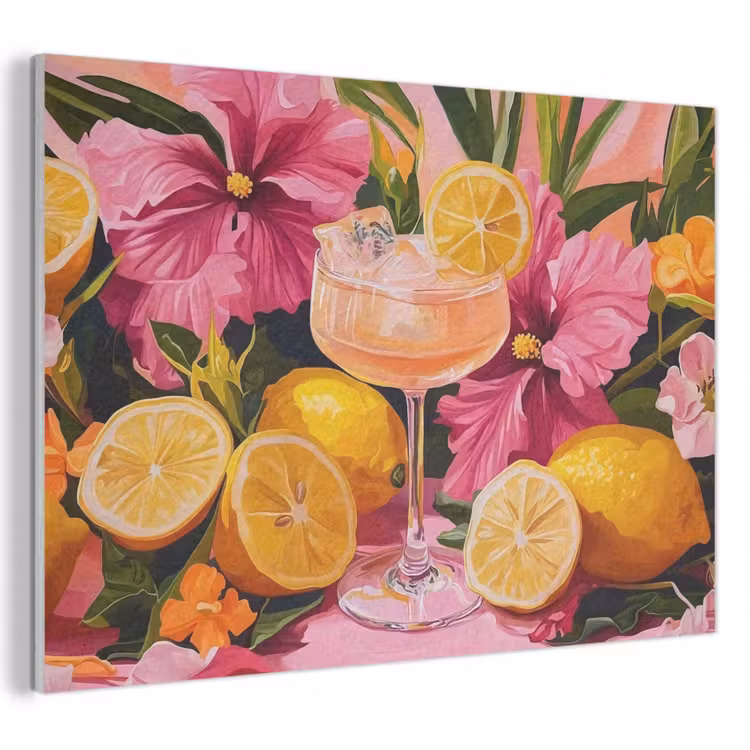 Akoestisch schilderij - Drink - Bloemen - Yellow — 1