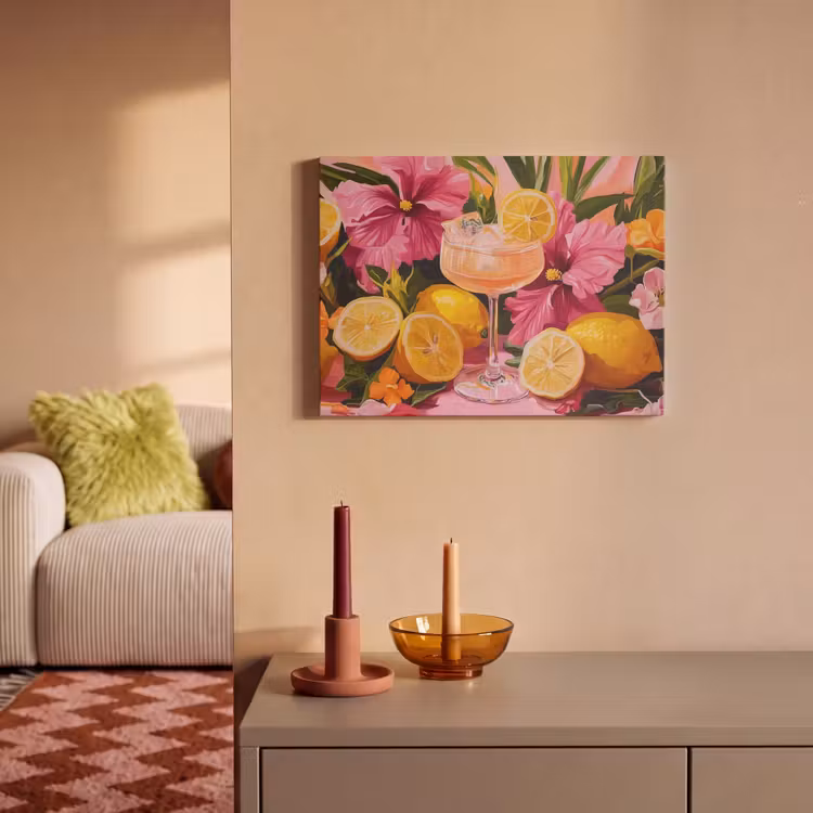 Akoestisch schilderij - Drink - Bloemen - Yellow — 2