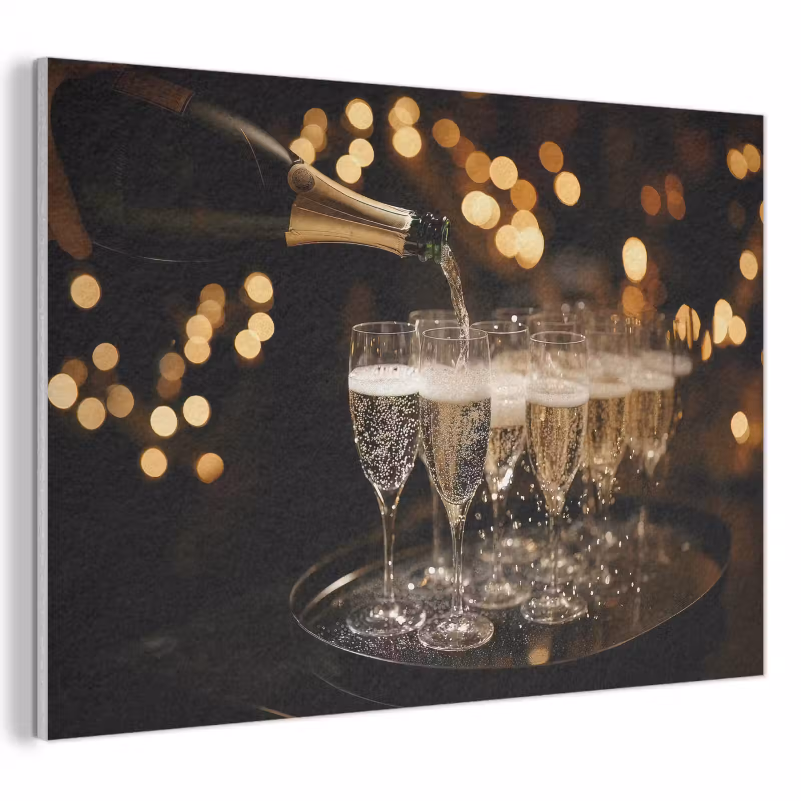 Akoestisch schilderij - Lichter - Champagner - Gläser — 1