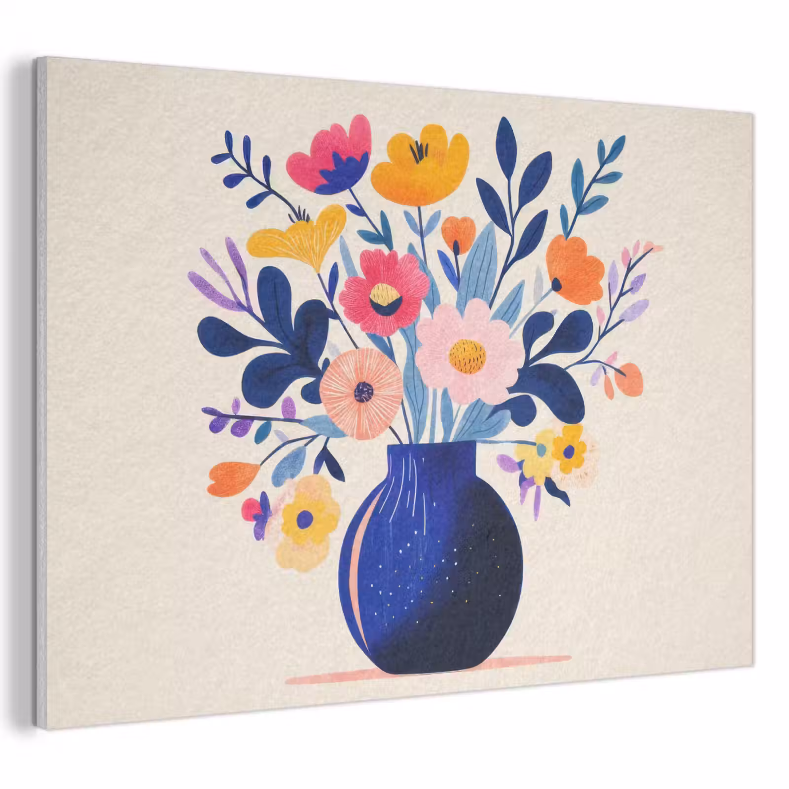 Akoestisch schilderij - Vaas - Bloemen - Boeket — 1