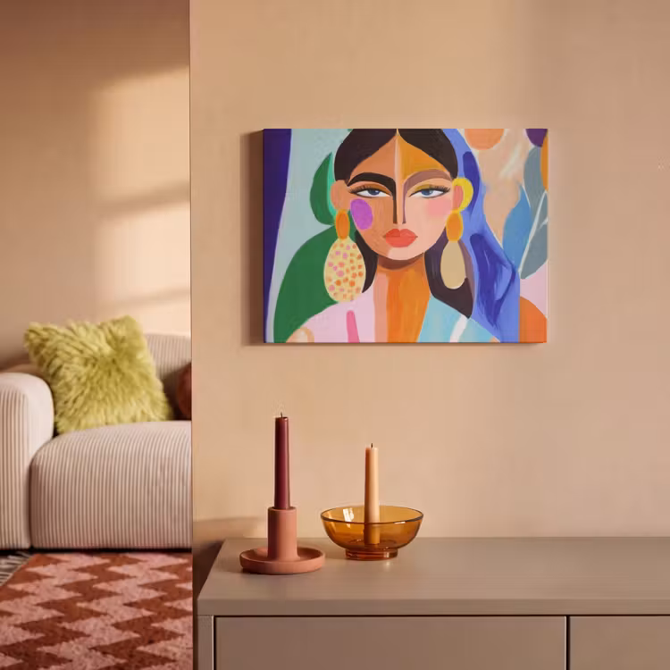 Akoestisch schilderij - Portret - Vrouw - Modern — 2