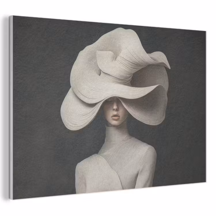 Akoestisch schilderij - Modern - Vrouw - Hoed — 1