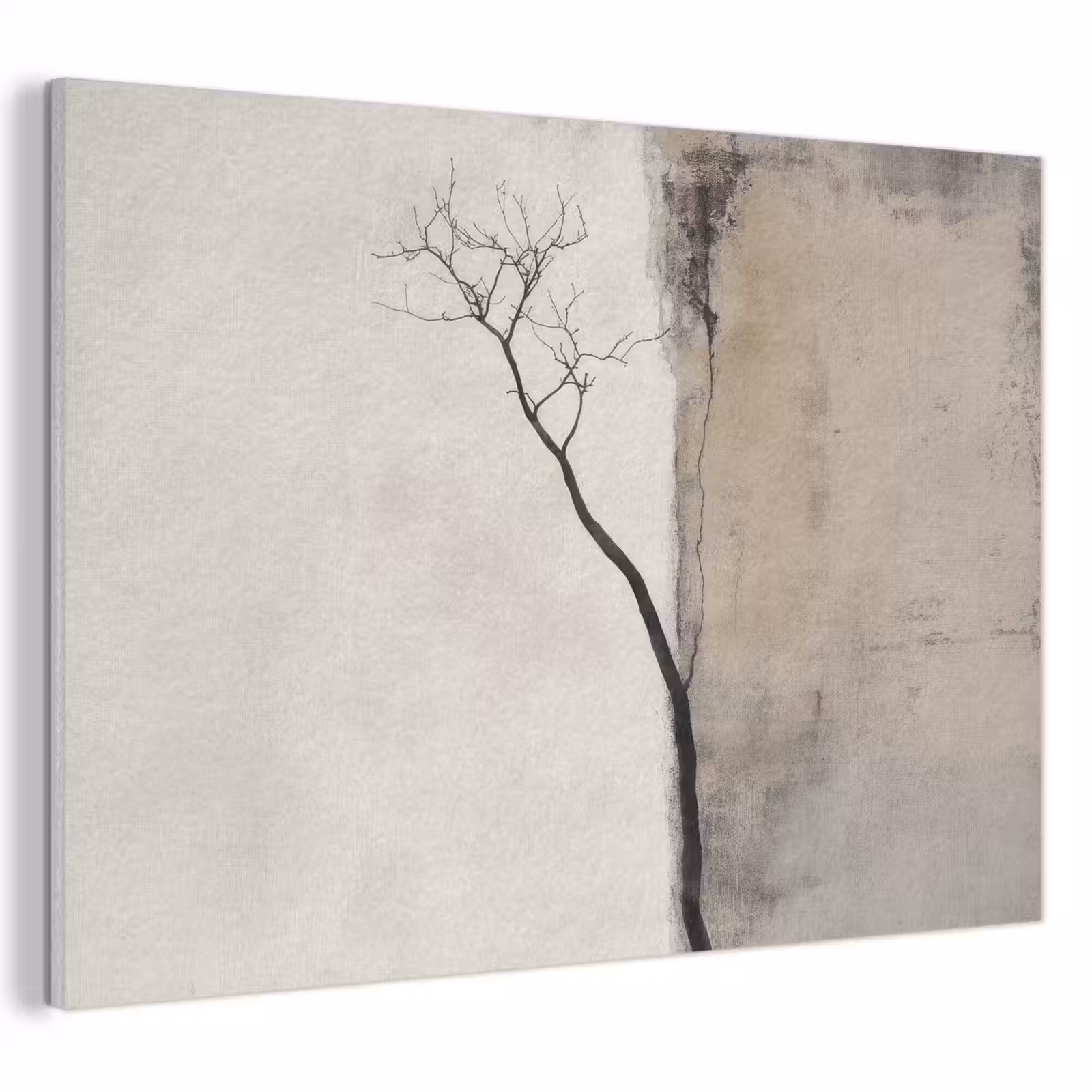 Akoestisch schilderij - Wabi sabi - Plant - Beige — 1
