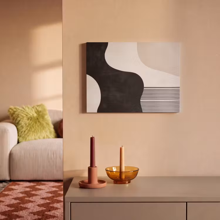 Akoestisch schilderij - Abstract - Japandi - Beige - Modern — 2