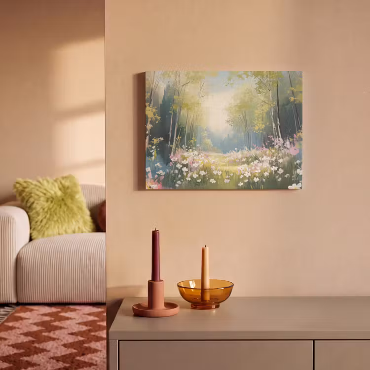 Akoestisch schilderij - Bos - Schilderstijl - Kleurrijk — 2