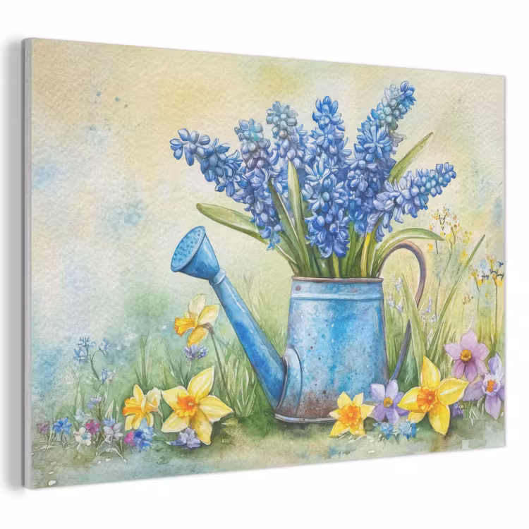 Akoestisch schilderij - Gieter - Lavendel - Bloesems — 1