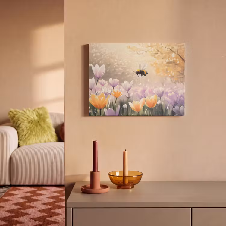 Akoestisch schilderij - Viooltjes - bij - Zonlicht — 2