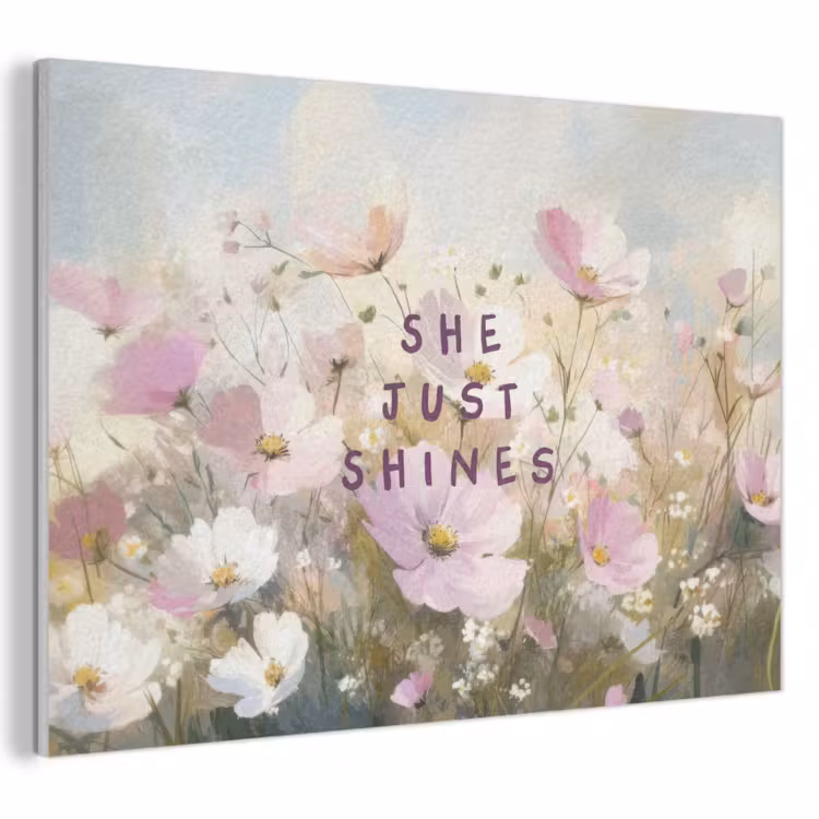 Akoestisch schilderij - Quote - Bloemen - Schilderachtig — 1