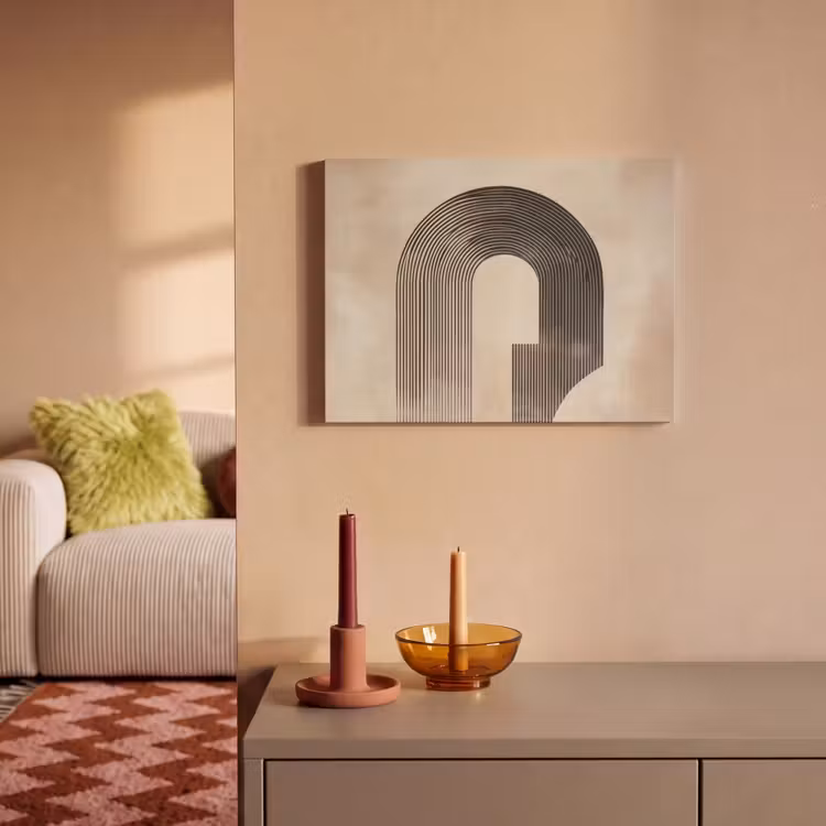 Akoestisch schilderij - Boog -  Strepen - Minimalistisch - Zwart — 2