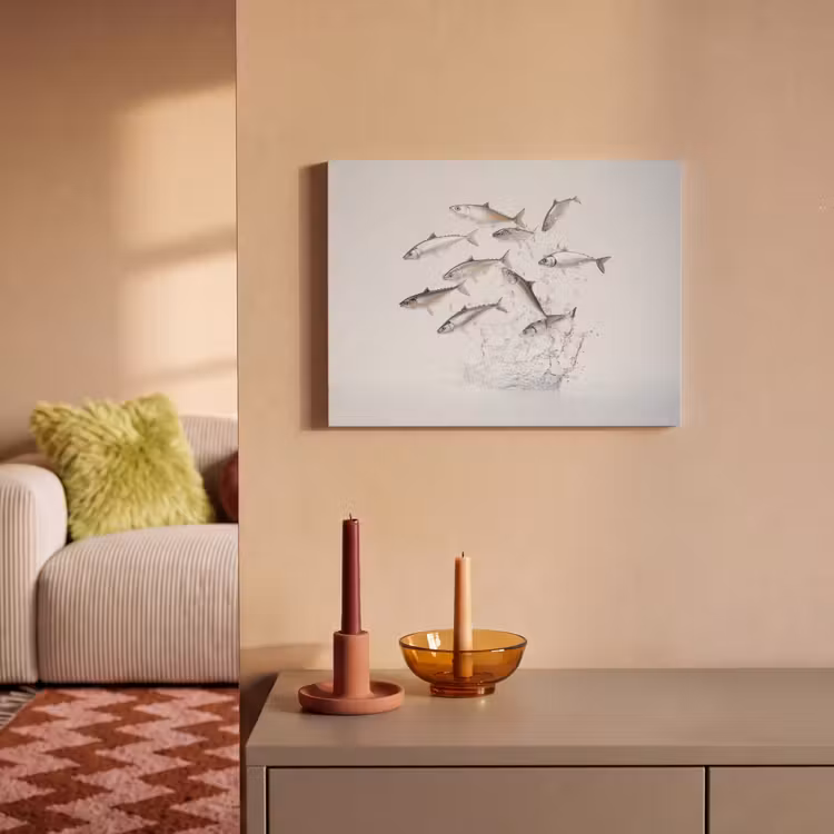Akoestisch schilderij - Vissen - Water - Wit — 2
