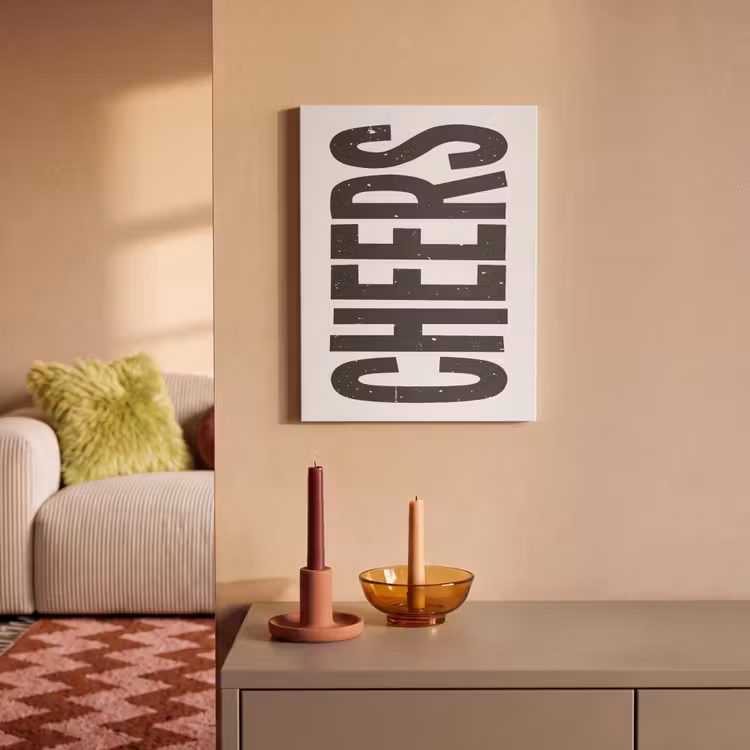 Akoestisch schilderij - Retro - Cheers - Zwart - Decoratie — 2