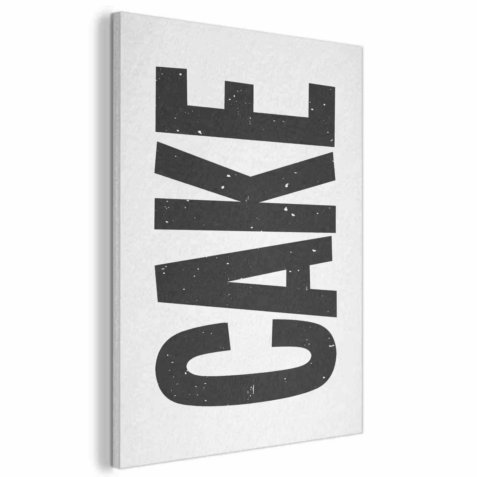 Akoestisch schilderij - Zwart - Cake - Eten - Decoratie — 1