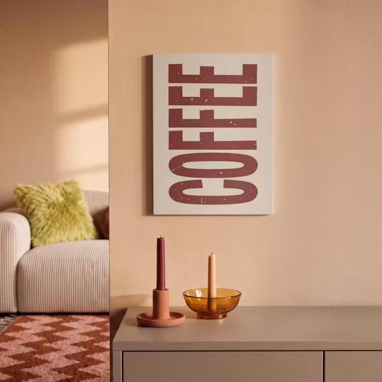 Akoestisch schilderij - Koffie -Japandi - Rood - Vintage — 2