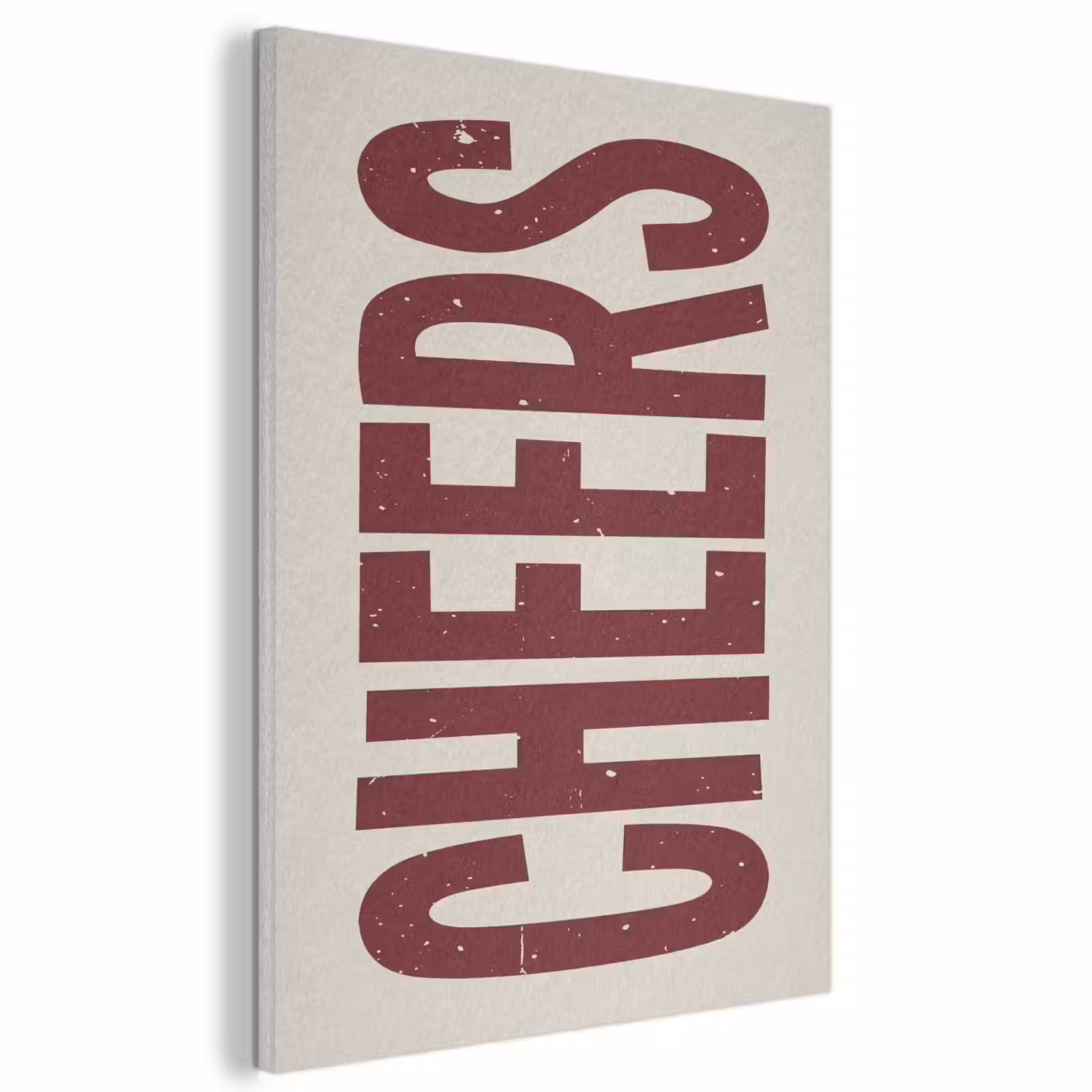 Akoestisch schilderij - Red - Cheers - Decoratie - Beige — 1