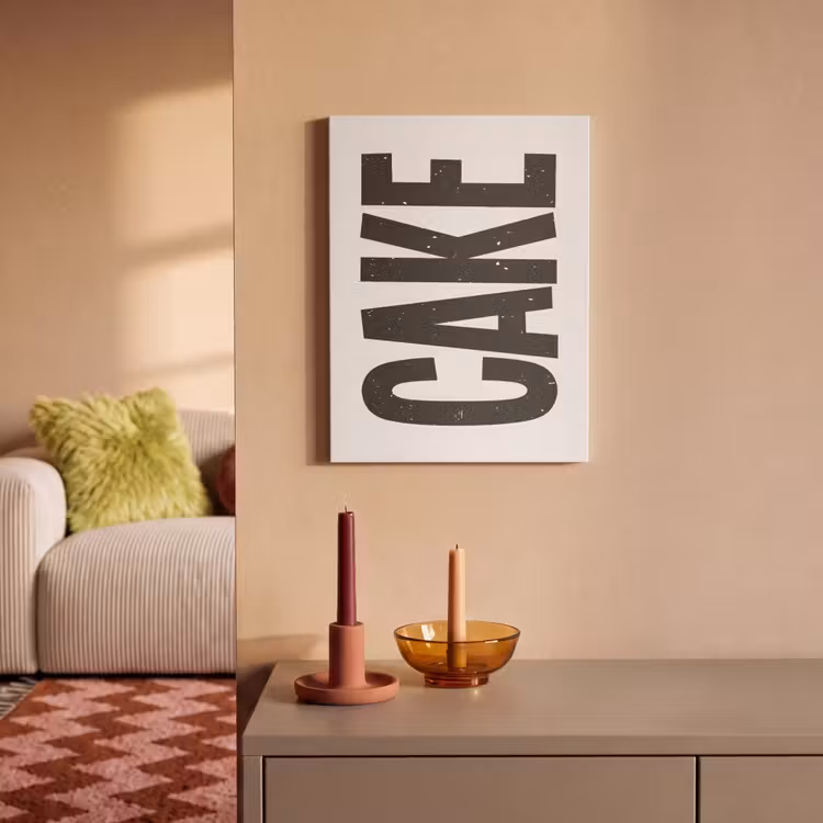 Akoestisch schilderij - Zwart - Cake - Eten - Decoratie — 2