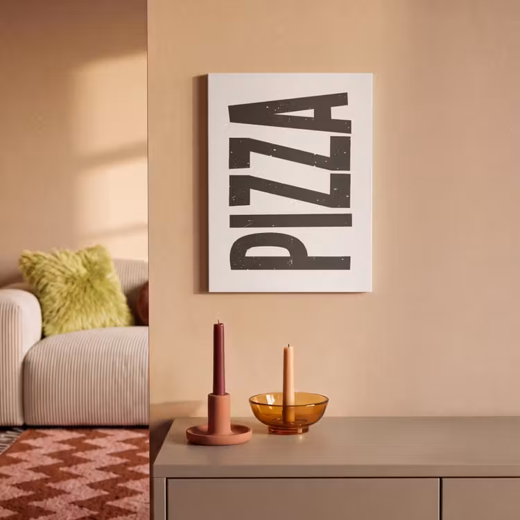 Akoestisch schilderij - Pizza - Japandi - Decoratie - Vintage — 2