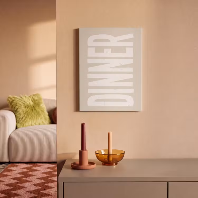 Akoestisch schilderij - Vintage - Beige - Japandi - Wit — 2