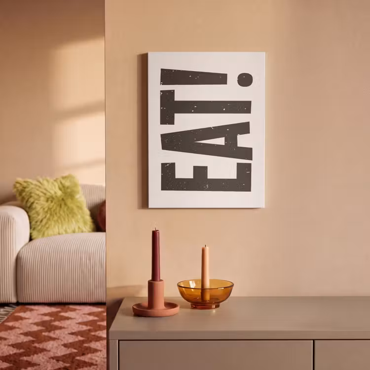 Akoestisch schilderij - Decoratie - Eten - Zwart - Wit — 2