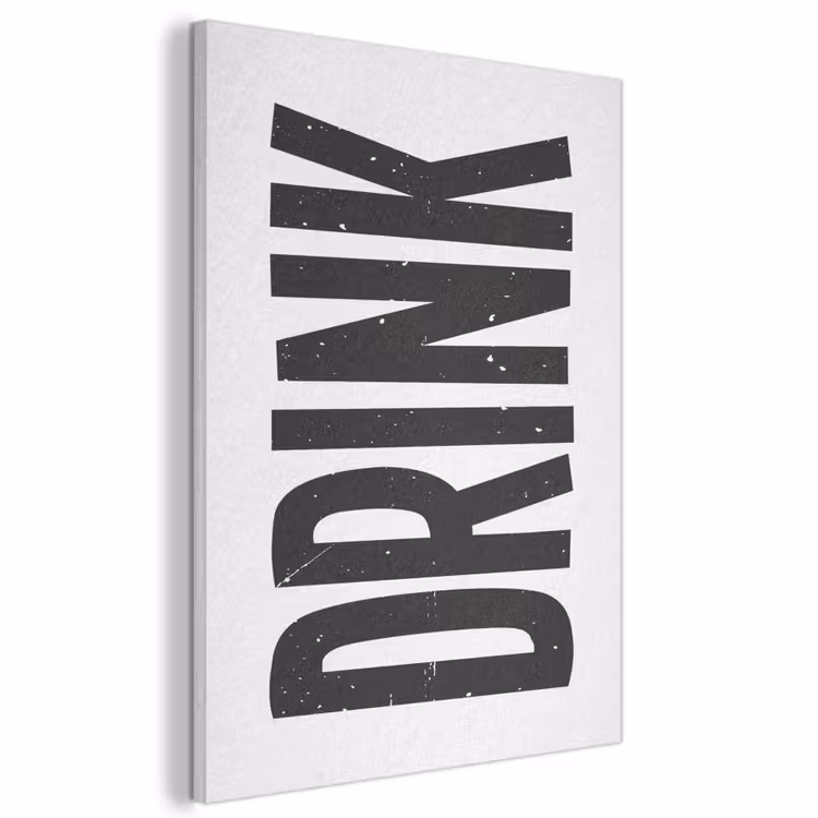 Akoestisch schilderij - Drink - Zwart - Wit - Decoratie — 1