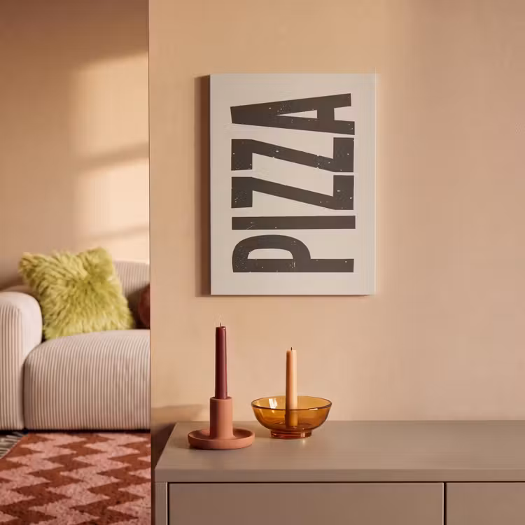 Akoestisch schilderij - Pizza - Decoratie - Japandi - Vintage — 2