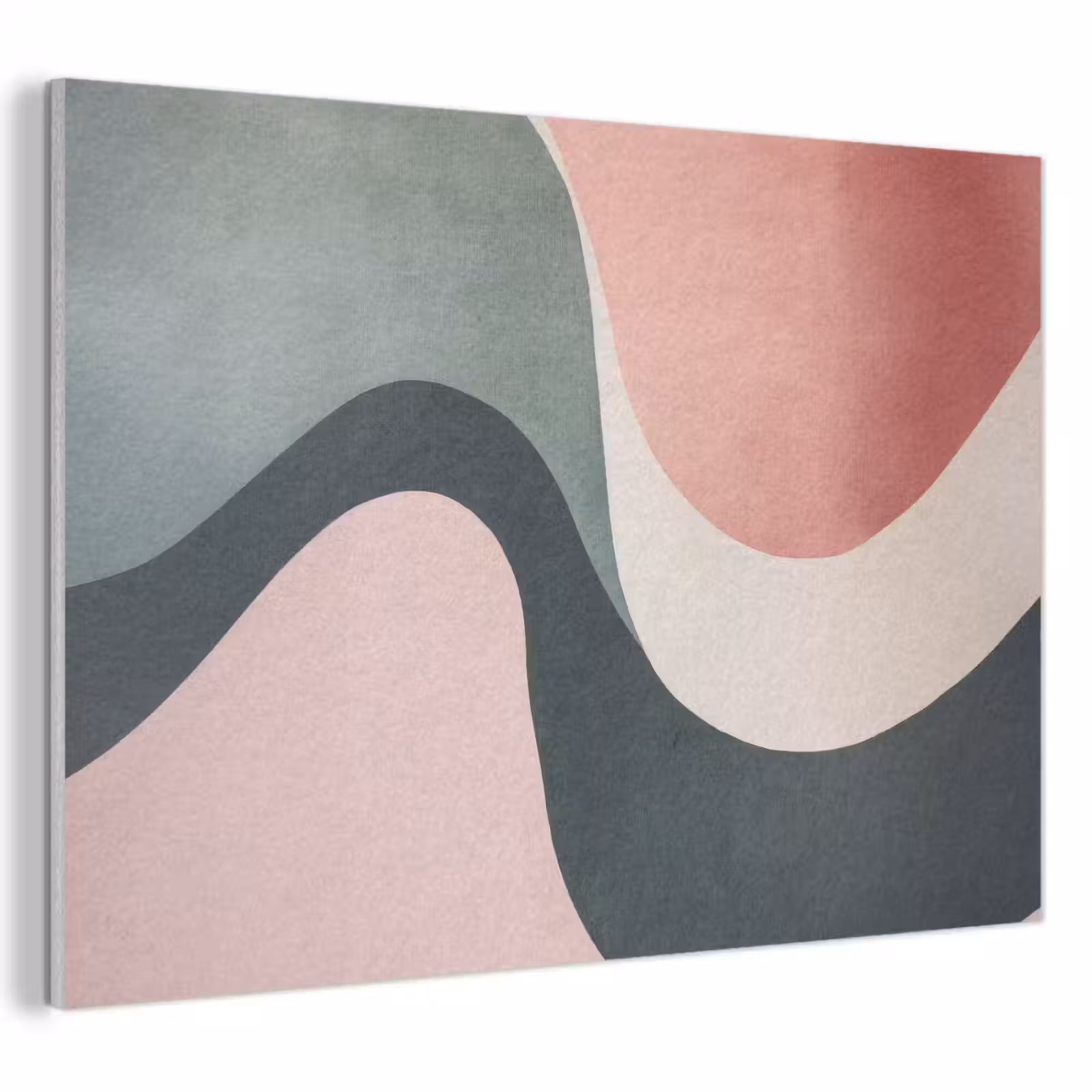 Akoestisch schilderij - Abstract - Golven - Sierlijk - Roze — 1