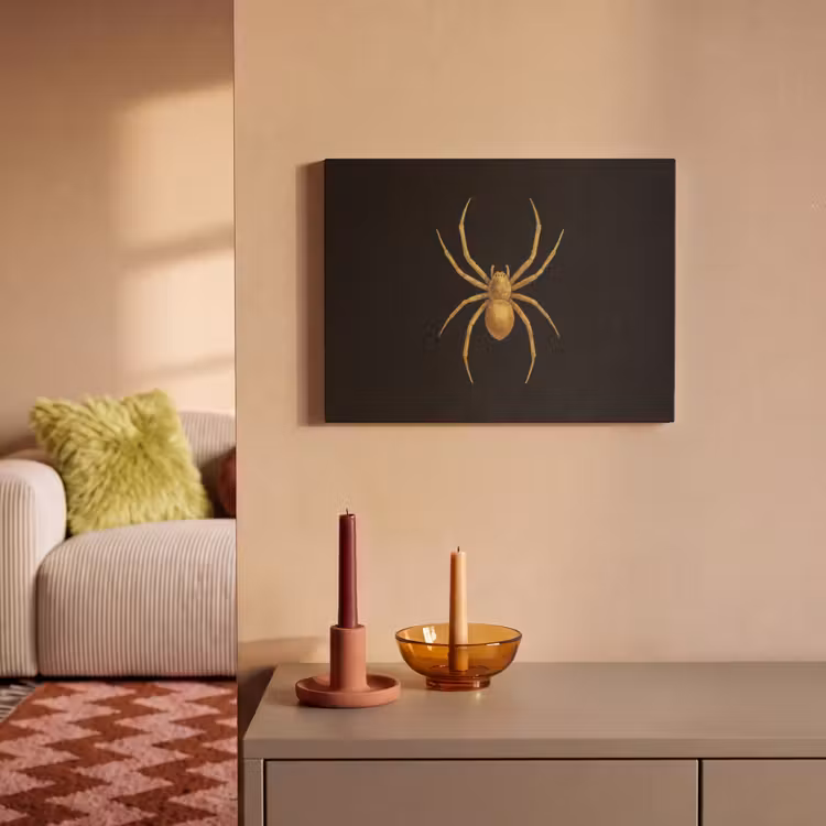 Akoestisch schilderij - Spin - Goud - Minimalistisch - Poten — 2