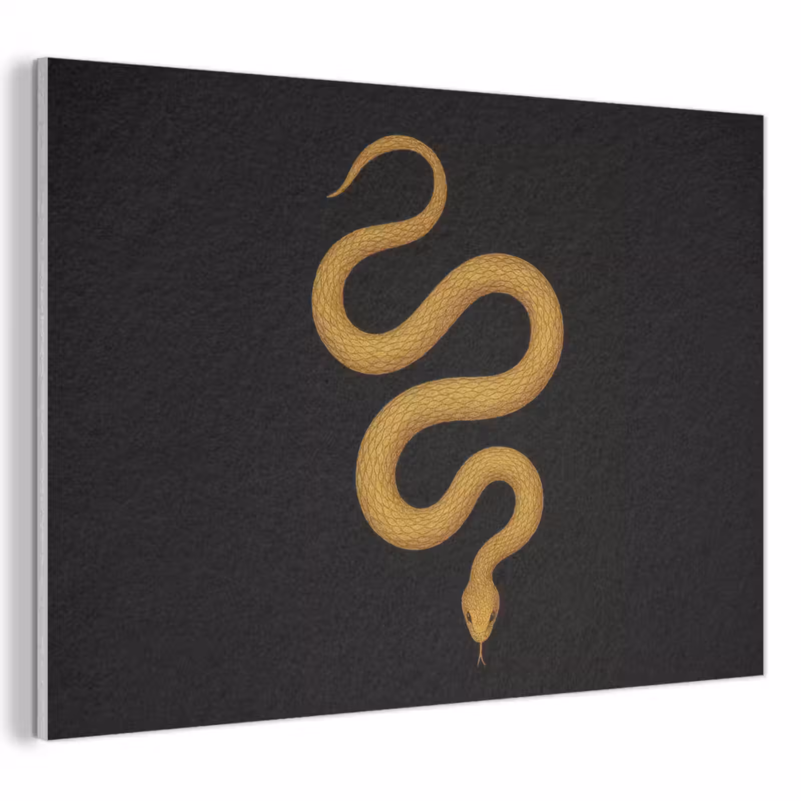 Akoestisch schilderij - Slang - Minimalistisch - Goud — 1