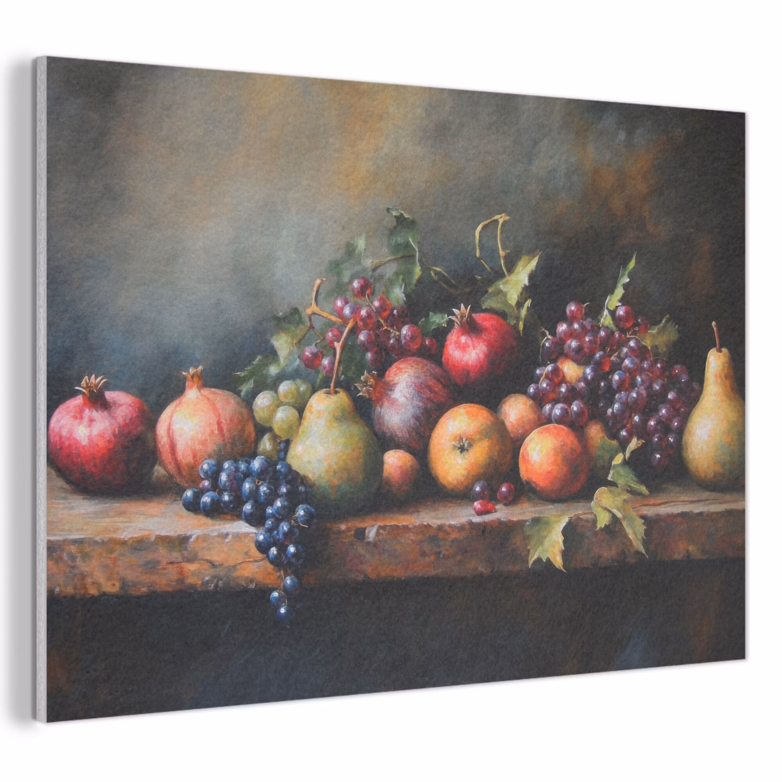 Akoestisch schilderij - Stilleven Fruit Granaatappels Druiven — 1