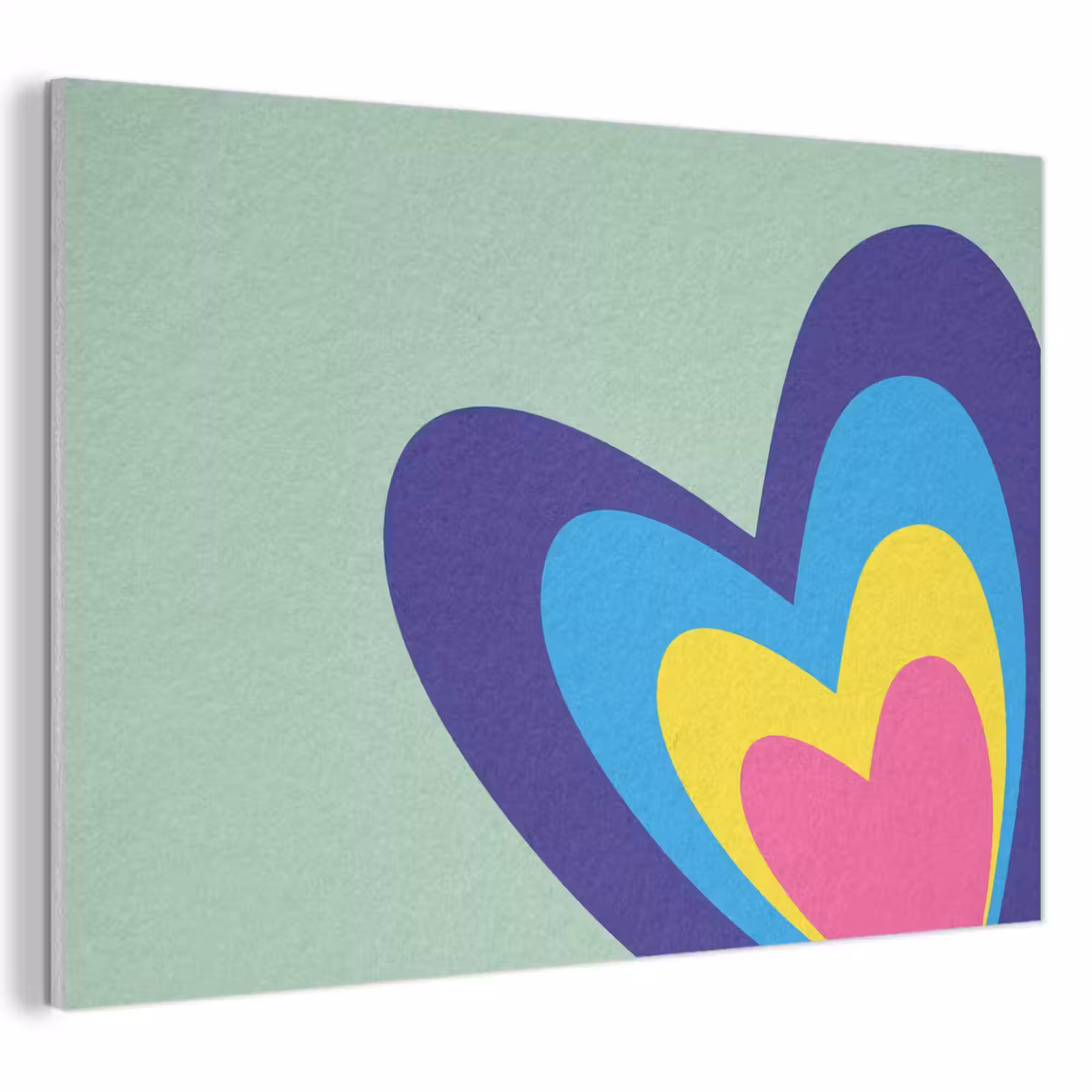 Akoestisch schilderij - Hartjes - Kleurrijk - Valentijn — 1