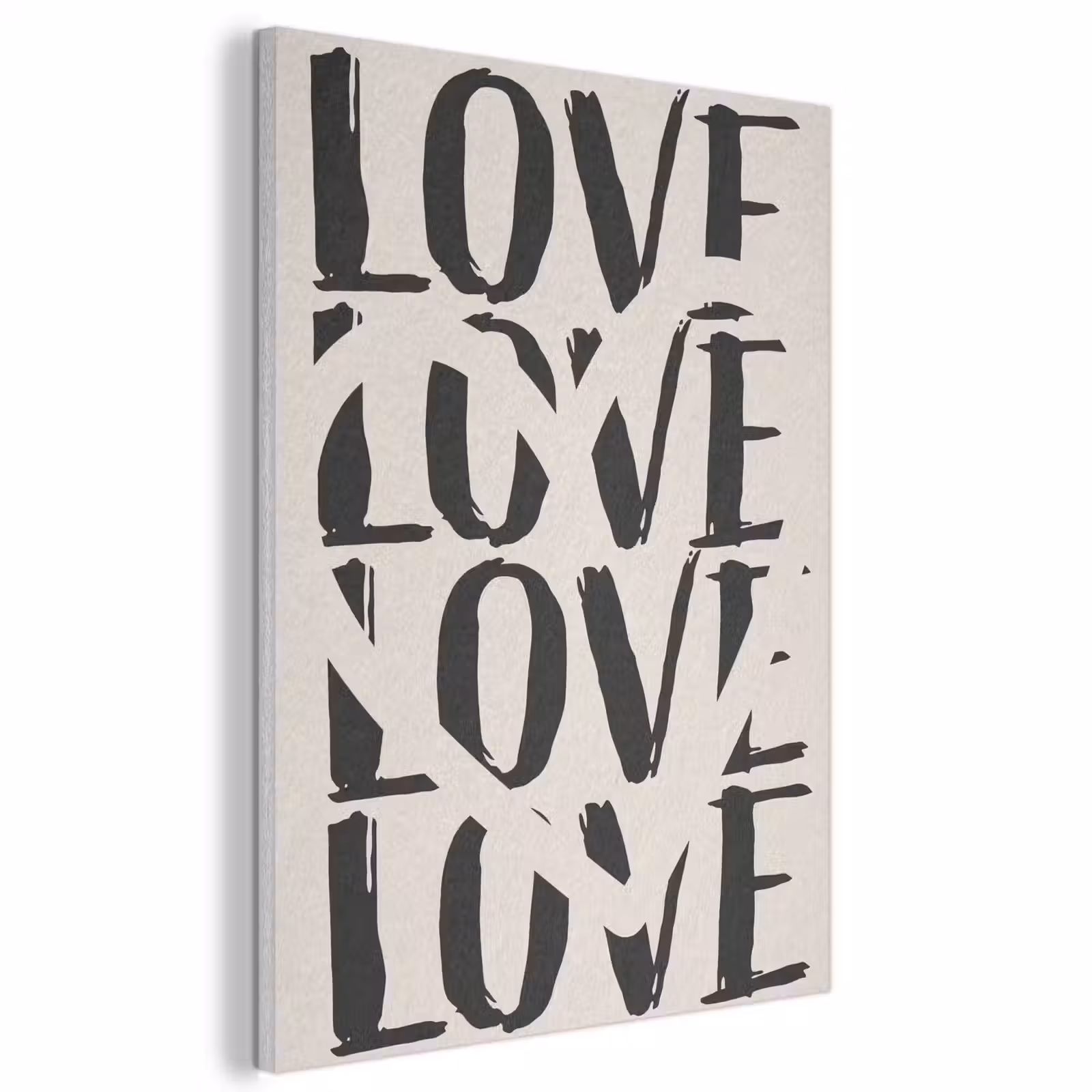 Akoestisch schilderij - Love - Hart - Beige — 1