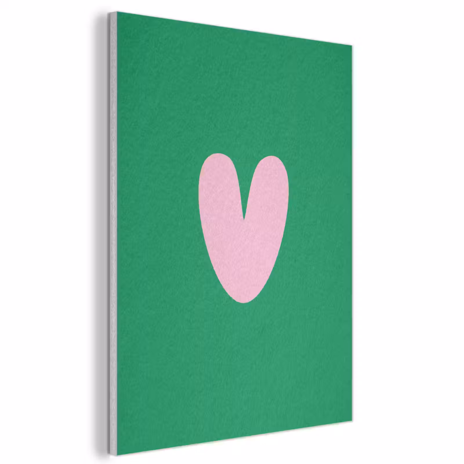 Akoestisch schilderij - Groen - Hart - Minimalistisch - Valentijn — 1