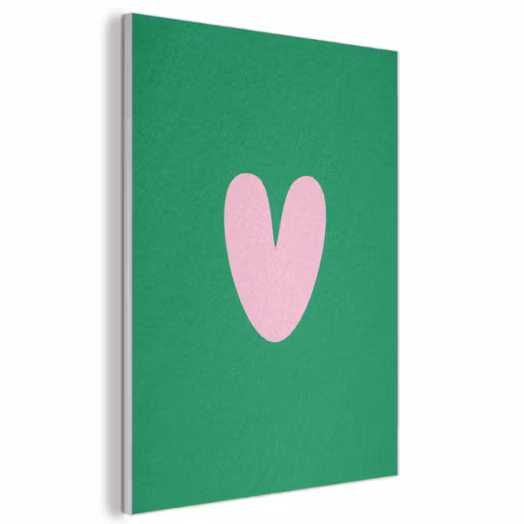 Akoestisch schilderij - Groen - Hart - Minimalistisch - Valentijn — 1