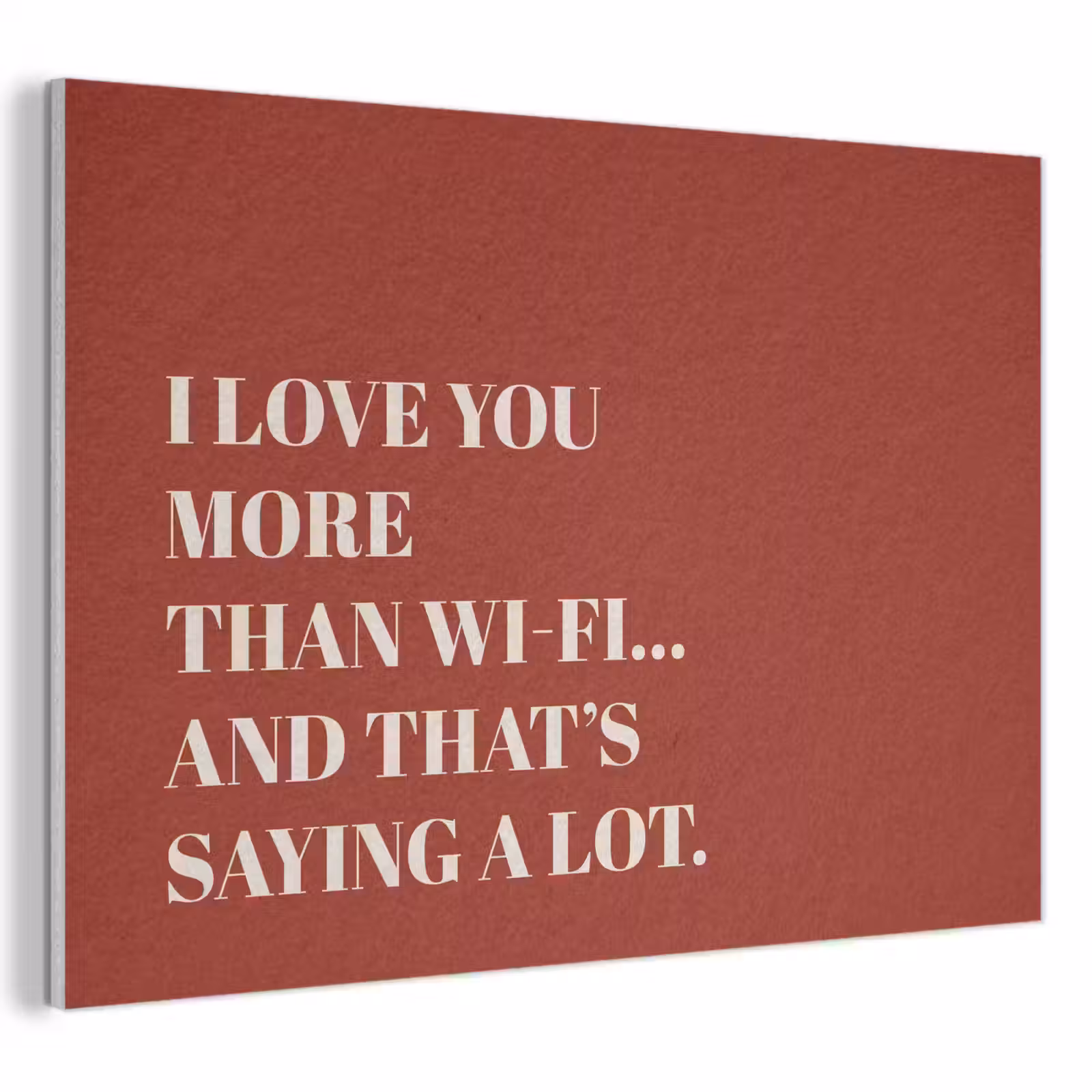 Akoestisch schilderij - Rood - Quote - Liefde — 1