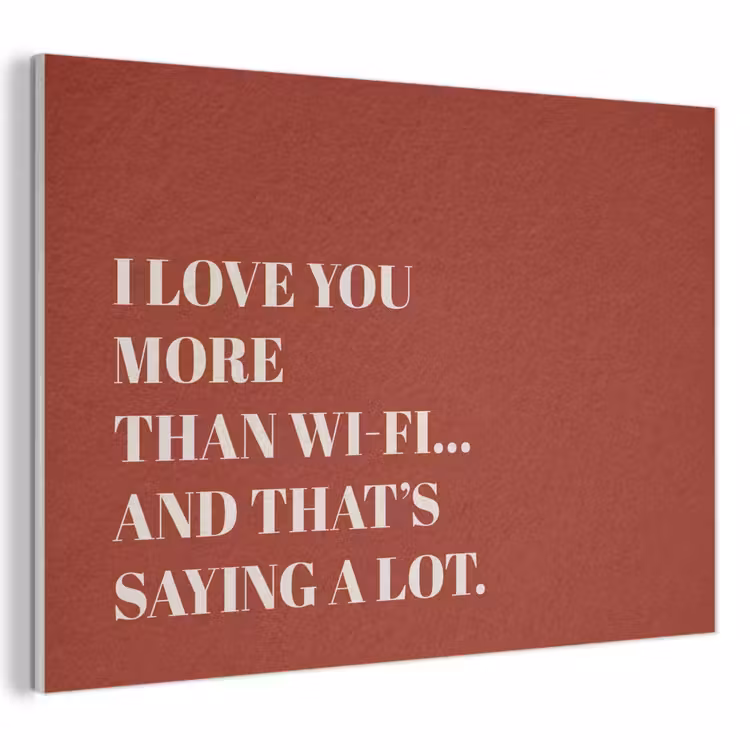 Akoestisch schilderij - Rood - Quote - Liefde — 1