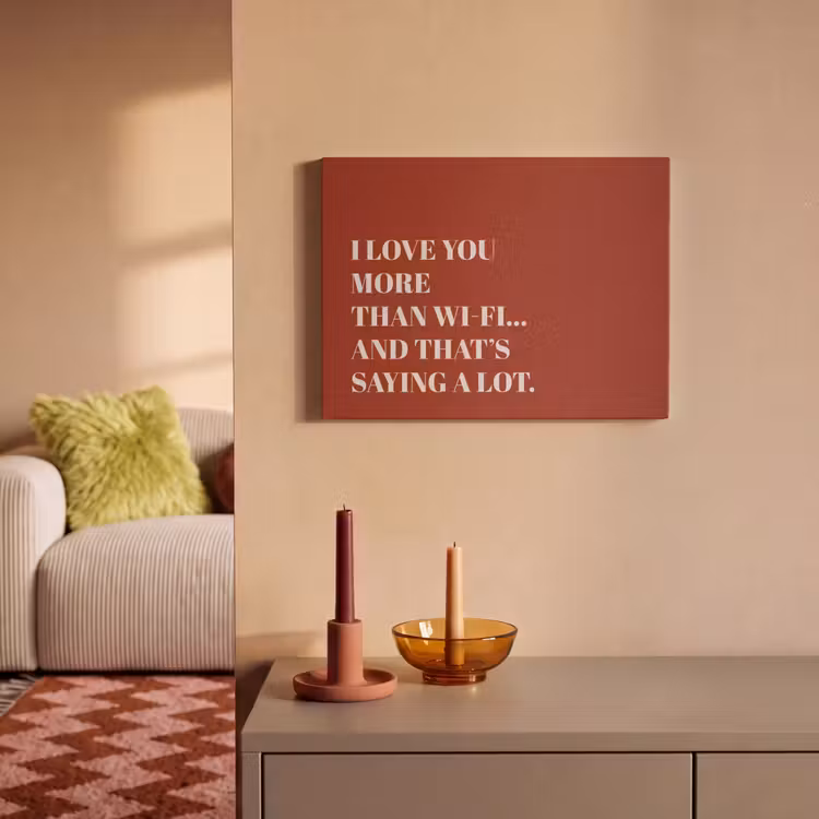 Akoestisch schilderij - Rood - Quote - Liefde — 2