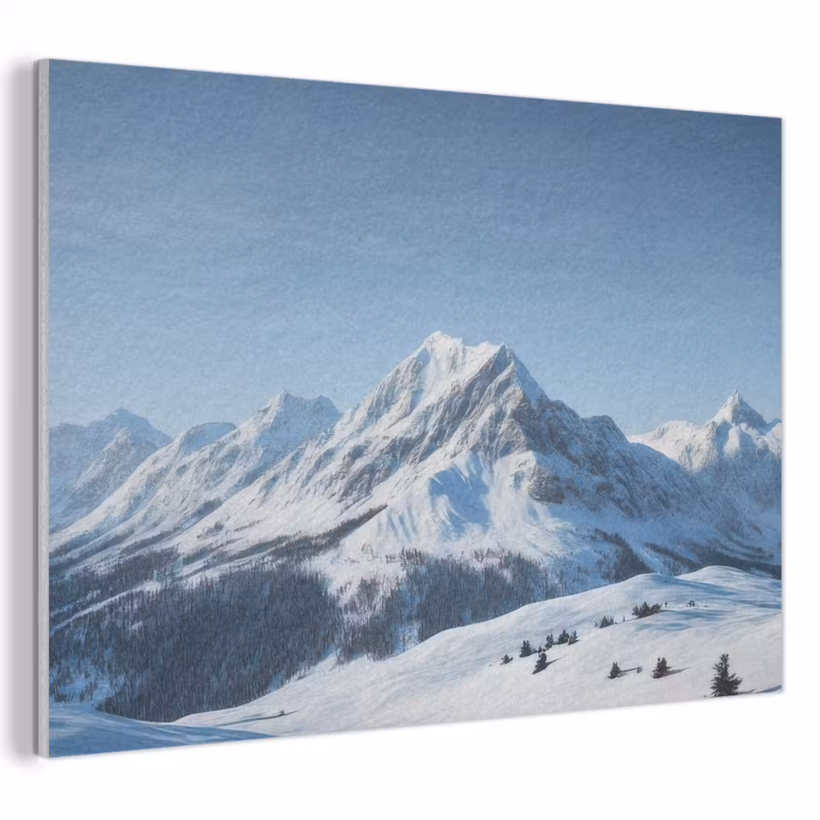 Akoestisch schilderij - Bergen - Sneeuw - Winter — 1