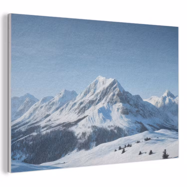 Akoestisch schilderij - Bergen - Sneeuw - Winter — 1