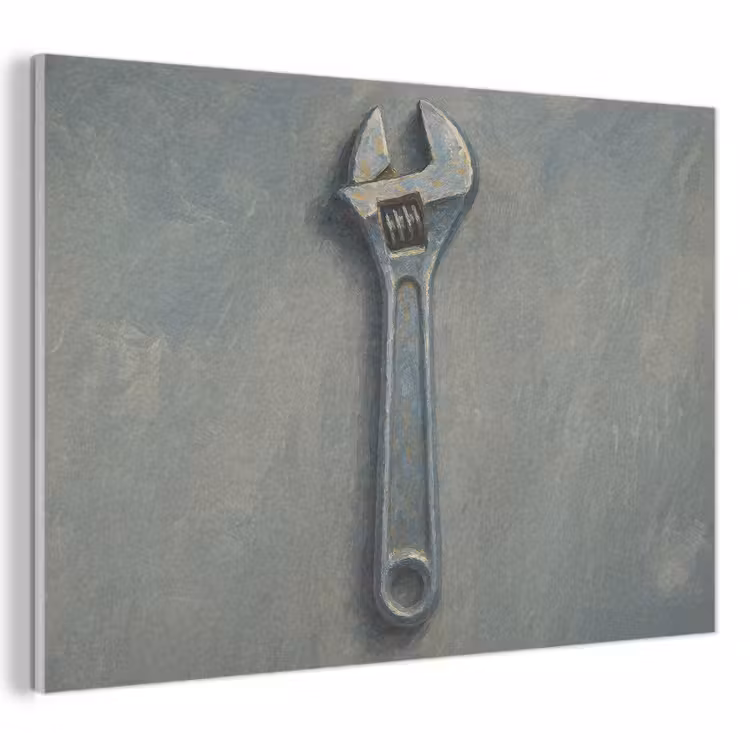 Akoestisch schilderij - Moersleutel - Gereedschap - Verf — 1