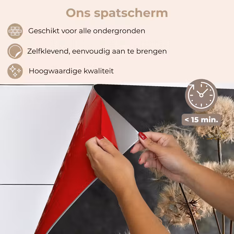 Spatscherm keuken - Bloemzaden - Paardenbloem- Vaas - Stilleven - Boeket — 4