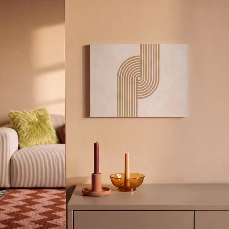 Akoestisch schilderij - Symmetrische bocht - Koperkleurig — 2