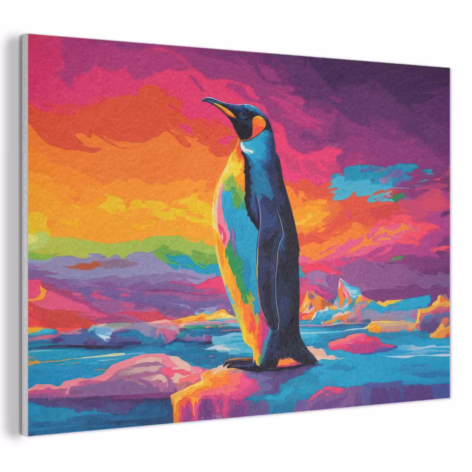 Akoestisch schilderij - Ijsschots - Pinguïn - Abstract - Lucht — 1