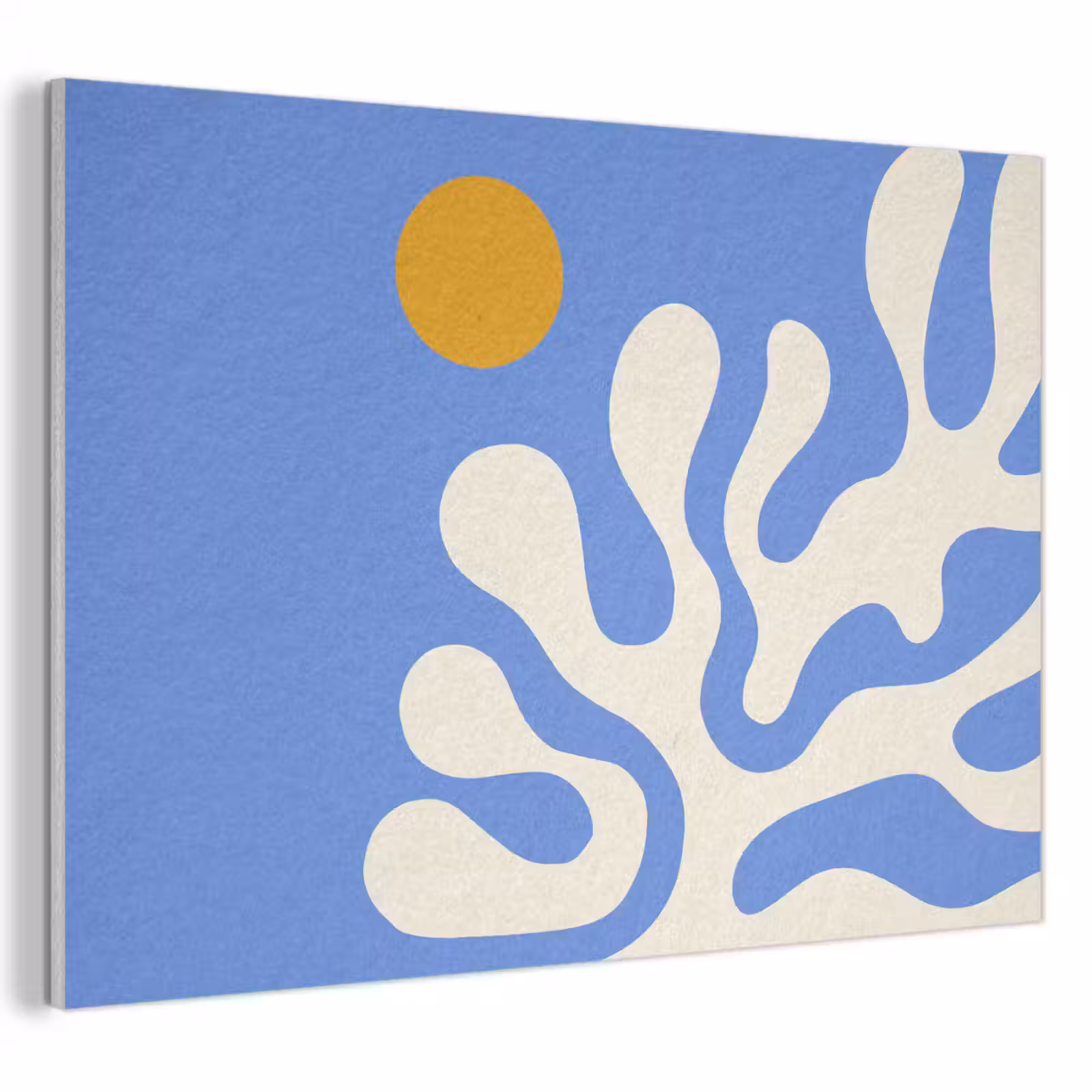 Akoestisch schilderij - Minimalistisch - Organisch patroon - Blauw — 1