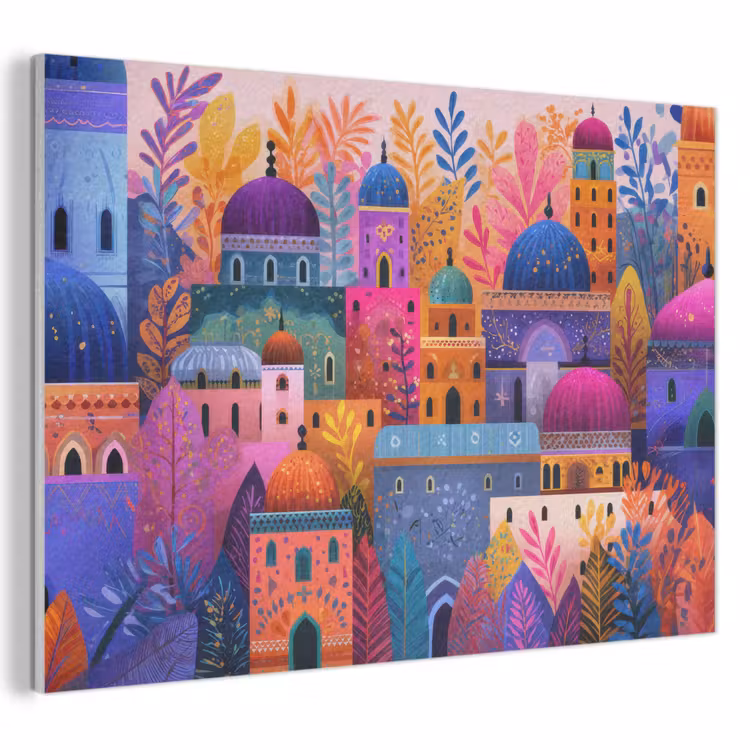Akoestisch schilderij - Kleurrijk paradijs - Levendig - Islamitisch — 1